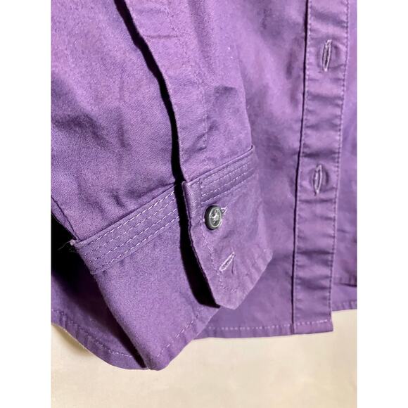 Express The Essenitals Shirt Purple Button-Up Women’s Size Medium. - Picture 6 of 8